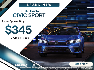 New 2024 Honda Civic Sport - Lease For $345!