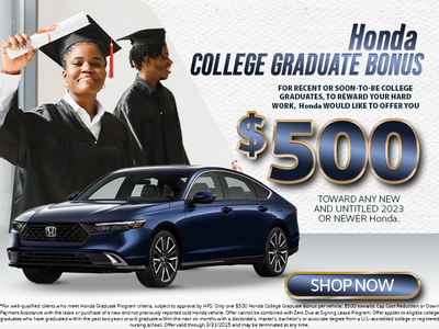 Honda College Graduate Bonus - $500 Bonus!